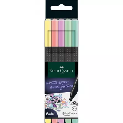 Faber-Castell Cienkopisy Grip pastelowe 5 szt.