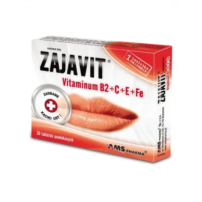 Goldnature Zajavit Vitaminum B2 C E Fe suplement diety 30 tab.
