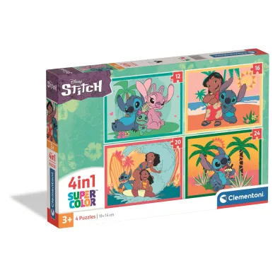 Puzzle 4w1 - SuperColor. Stitch (12+16+20+24 el.) Clementoni