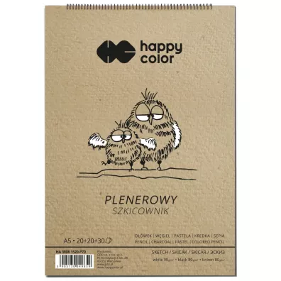 Happy Color Szkicownik na spirali PLENEROWY, A5, 80/90g, 70 arkuszy 70 kartek