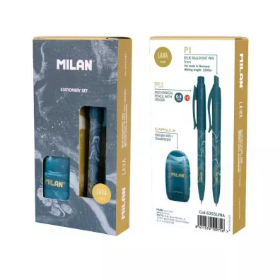 Milan Zestaw prezentowy Lava niebieski