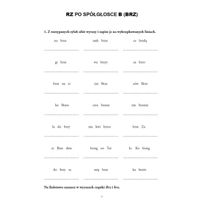 �wiczenia w terapii dysleksji i dysortografii dla uczni�w klas IV-VI. RZ - �