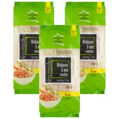 House of Asia Makaron ry�owy 5 mm Zestaw 3 x 200 g