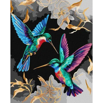 Ideyka Malowanie po numerach - Taniec kolibra 40x50cm