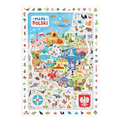 Puzzle obserwacyjne 117 el. Mapa Polski Bright Junior Media