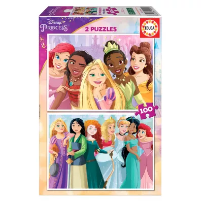 Puzzle 2x100 el. Ksiniczki z bajek Disneya Educa