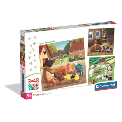 Puzzle 3x48 el. SuperColor. Farm Moments Clementoni