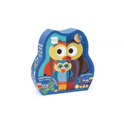 Puzzle dwustronne 39 el. XL Sowa "dzie� i noc" Scratch