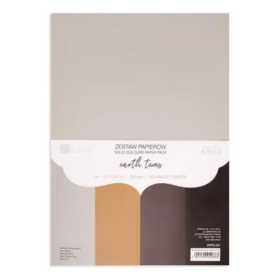 Dalprint Zestaw papier�w A4 Earth tones 220g 20 szt.