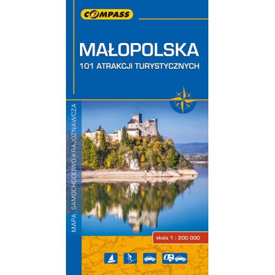 Mapa samochodowo-krajoznawcza 101 atrakcji turystycznych Małopolska 1:200 000