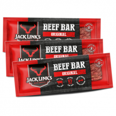 Jack Links Suszona woowina baton 3x pak Beef Bar Original 67.5 g