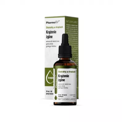 Pharmovit Clean label Ekstrakty w kroplach Kr��enie �ylne Suplement diety 30 ml