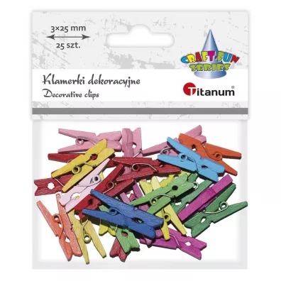 Titanum Klamerki drewniane 3 x 25 mm