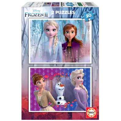 Puzzle 2 x 20 el. Kraina Lodu II Educa