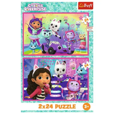 Puzzle 2x24 el. Zabawy z Gabby Trefl