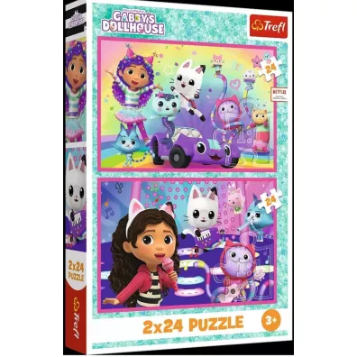 Puzzle 2x24 Zabawy z Gabby TREFL