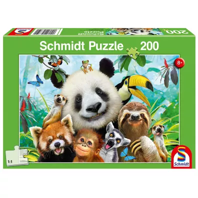 Puzzle 200 el. Wesoe zwierzaki Schmidt