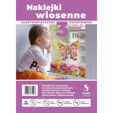 Kunke Naklejki wiosenne Motyl i ��ka