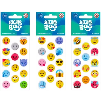 Starpak Naklejki 6x18 cm Emotikony STICKER BOO 534614