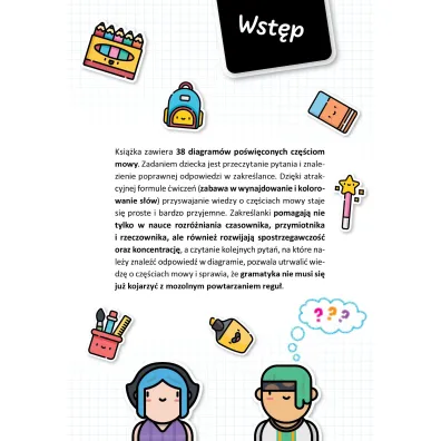 Fantastyczne zakre�lanki gramatyczne zbi�r zada� rozwijaj�cych koncentracj� i wiedz� o cz�ciach mowy dla dzieci