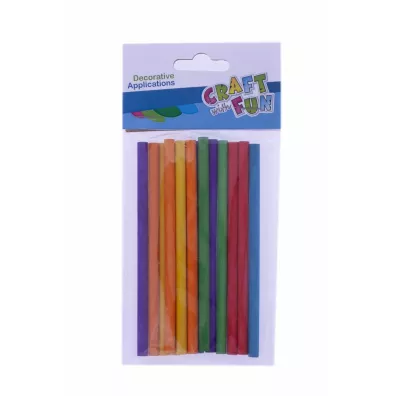 Craft with Fun Patyczki drewniane kolorowe 15 szt.