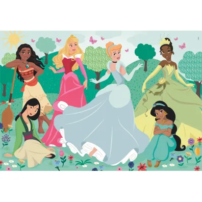 Puzzle 104 el. Maxi SuperColor. Princess Clementoni
