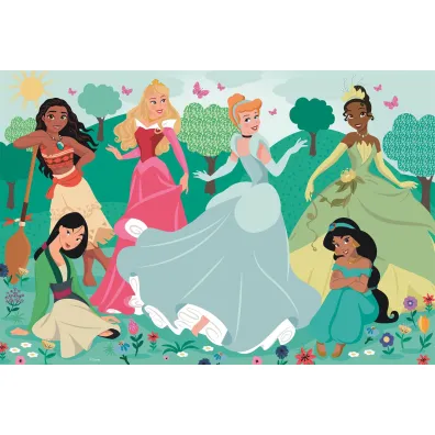 Puzzle 104 el. Maxi SuperColor. Princess Clementoni