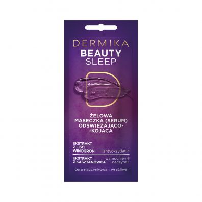 Dermika Maseczki Piknoci Beauty Sleep elowa maseczka odwieajco-kojca do cery naczynkowej i wraliwej 10 ml