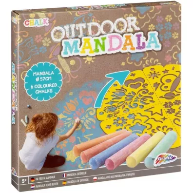 Kredy do malowania na zewntrz + szablony Mandala