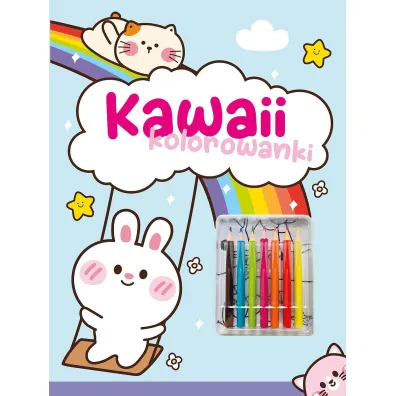 Kawaii kolorowanki. Niebieska