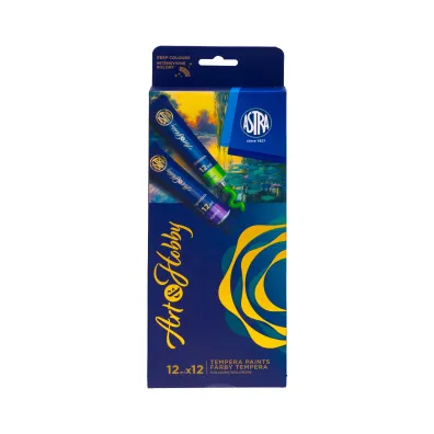 Farby tempery 12kol 12ml ASTRA 602124005