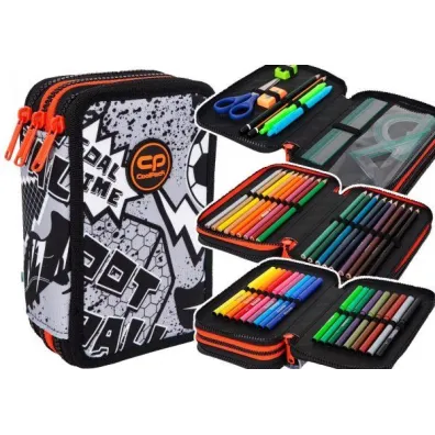 CoolPack Pi�rnik potr�jny z wyposa�eniem Jumper 3 Grey Ball