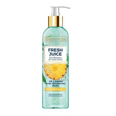 Bielenda Fresh Juice el micelarny rozwietlajcy z wod cytrusow Ananas 190 g