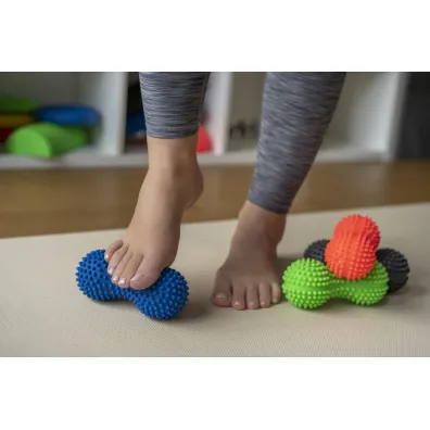 Tullo Fizjo Spiky Massage Wa�ek do masa�u duoball czarny 15,5 cm