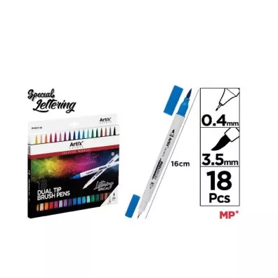 Artix Markery dwustronne p�dzelkowe 18 szt.