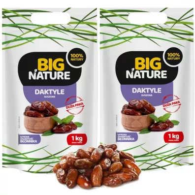 Big Nature Daktyle suszone bez pestek Zestaw 2 x 1 kg