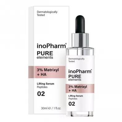 InoPharm Przeciwstarzeniowe serum do twarzy i szyi z 3% Matrixylem i kwasem hialuronowym 30 ml