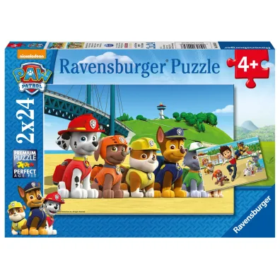 Puzzle 2x24 el. Psi Patrol. Bohaterskie szczeniaki Ravensburger