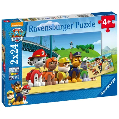 Puzzle 2x24 el. Psi Patrol. Bohaterskie szczeniaki Ravensburger