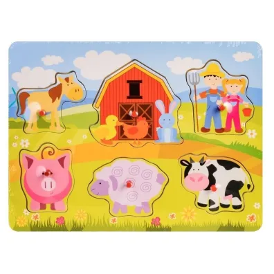 Puzzle Uk�adanka drewno - farma Daffi