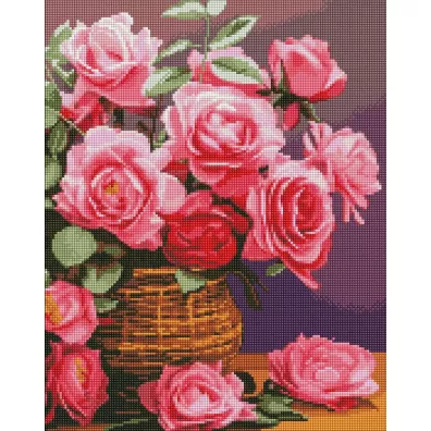Ideyka Diamentowa mozaika - Kolorowe r�e 40x50cm