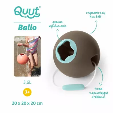 Wiaderko wielofunkcyjne Ballo Bungee Grey Quut