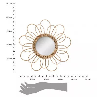 Atmosphera Wiklinowe lustro kwiat 38 cm