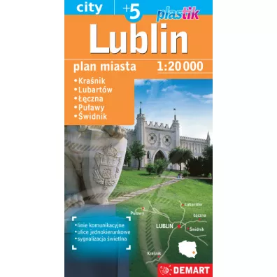Plan miasta Lublin 1:20 000 plastik DEMART