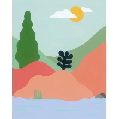 Ravensburger Malowanie po numerach CreArt - Minimalistyczny krajobraz 2 24x30cm