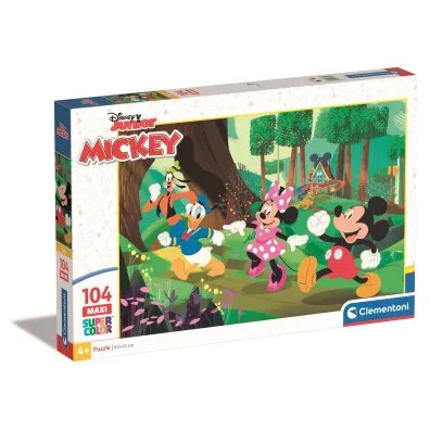 Puzzle 104 el. Maxi SuperColor. Mickey and Friends Clementoni