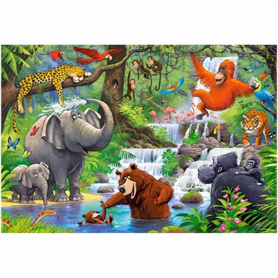 Puzzle 40 el. Zwierz�ta w d�ungli Castorland