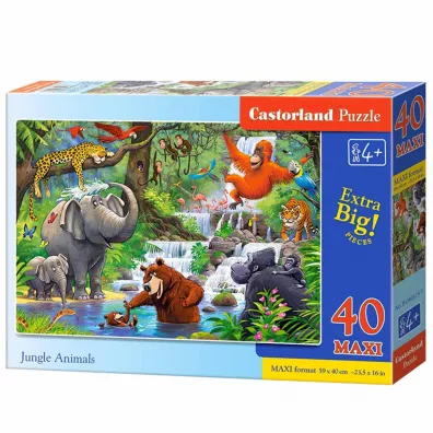 Puzzle 40 el. Zwierz�ta w d�ungli Castorland