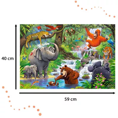 Puzzle 40 el. Zwierz�ta w d�ungli Castorland
