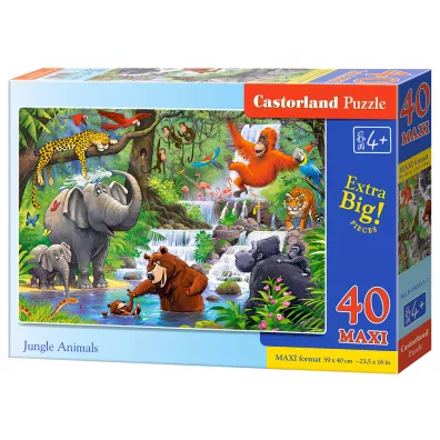 Puzzle 40 el. Zwierz�ta w d�ungli Castorland